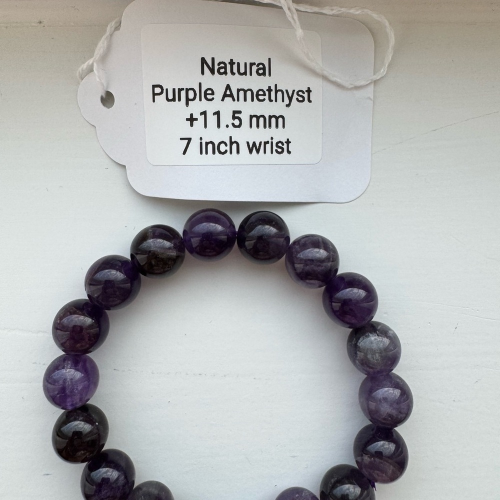 Natural Amethyst Bracelet - Purple